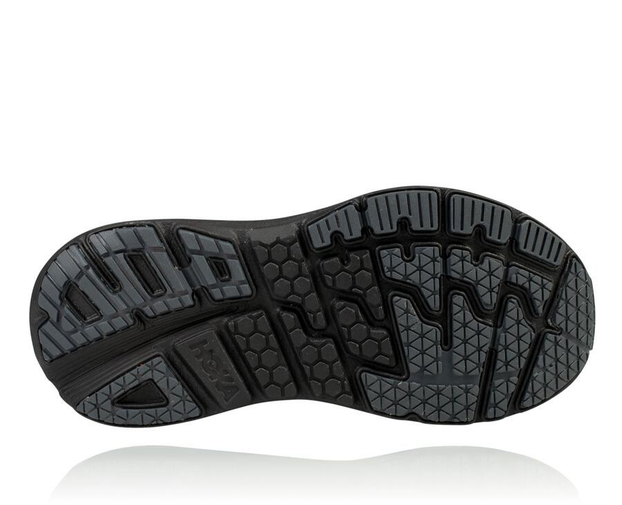 Hoka One One Mens Running Shoes - Bondi Leather - Black - NRGQ87624